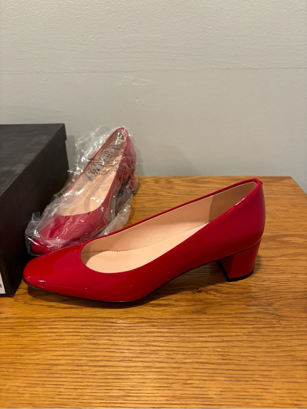 J. Crew Women’s Red Patent Classic Block Heel Pump
